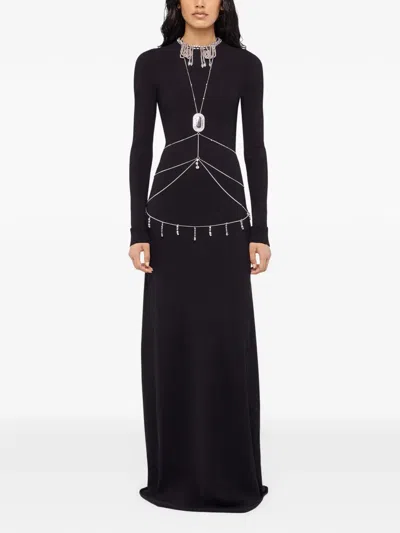 Rabanne Backless Maxi Dress In Black