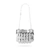 Rabanne Sparkle Multi-layered Chain Mini Bag In Silver