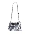 Rabanne Sparkle Discs Nano Shoulder Bags Silver In Grey