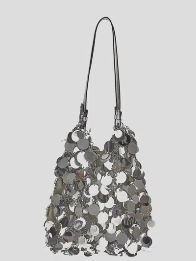 Rabanne Women's Sequined Hobo Bag In Silver