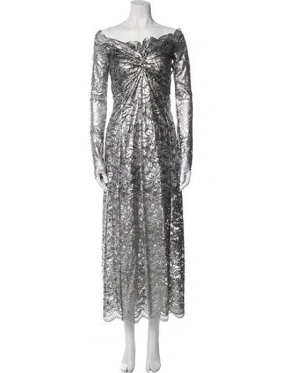 Pre-owned Rabanne Bateau Neckline Long Dress