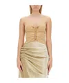 Rabanne Cut Out Tank Top In Nude