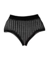 Rabanne Bead-embellished High Waist Briefs In Black