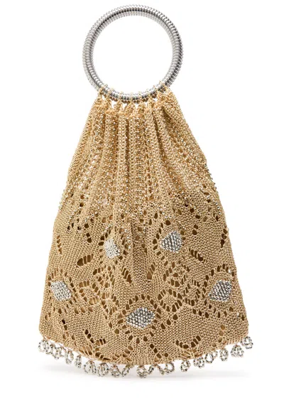 Rabanne Bead-embellished Metallic Crochet Bag