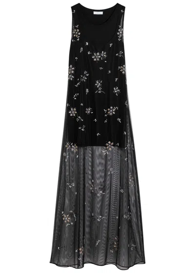 Rabanne Bead-embellished Tulle Maxi Dress