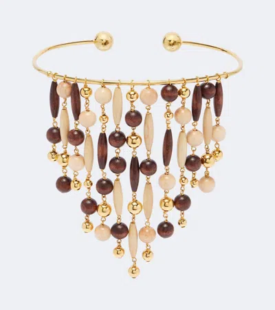 Rabanne Beaded Choker In Gold