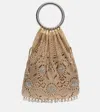 Rabanne Beaded Crochet Lamé Tote Bag