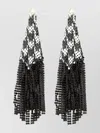 Rabanne Beaded Geometric Dangle Earrings