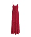 Rabanne Firework Embellished Button-front Maxi Dress In Red