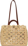 Rabanne Beige 1969 Raffia Tote In M227 Natural / Light