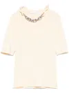 Rabanne Beige Chain Link-detail Top In Neutral