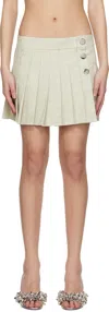 Rabanne Womens Box-pleat Button-front Cotton And Wool-blend Mini Skirt Mix Grey In M126 Mix Grey