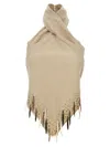 Rabanne Off The Shoulder Top Tops Beige In Neutral
