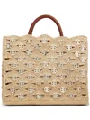 Rabanne Beige Raffia Handbag