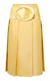 Rabanne Belt-detailed Midi Skirt In Yellow