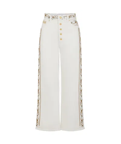 Rabanne Belt-loop Jeans In White