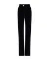 Rabanne Straight Velvet Pants In Black