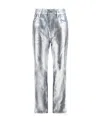 Rabanne Belt Ring Casual Pants In Gray