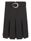 Rabanne Belt Zip Skirt In Black