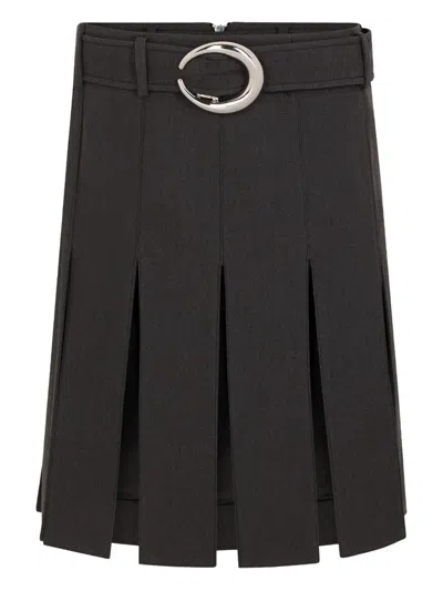 RABANNE BELT ZIP SKIRT