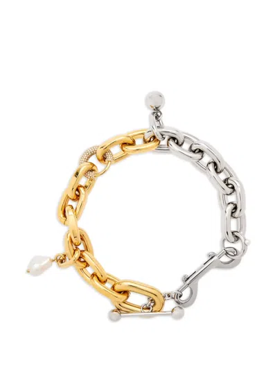 Rabanne Bi-colour Link Necklace In Multi