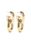 Rabanne Xxl Chain-link Earrings In Gold-tone Metal In Gold