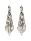 Rabanne Silver Mesh Drop Earrings In Silver
