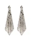 Rabanne Silver Mesh Drop Earrings In Silver