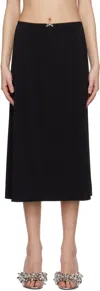 Rabanne Midi Skirt With Rhinestones In P001 Black