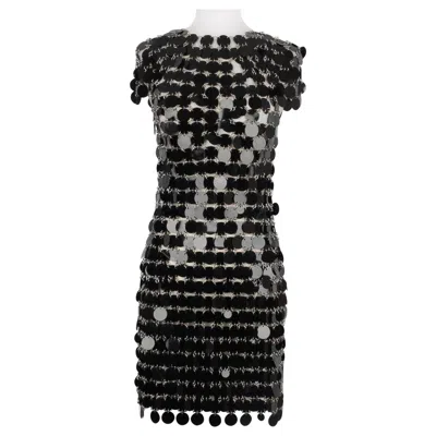 Pre-owned Rabanne Black Celluloid Pastilles Dress