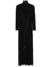 Rabanne Florales Maxikleid Mit Spitzenapplikation In Black