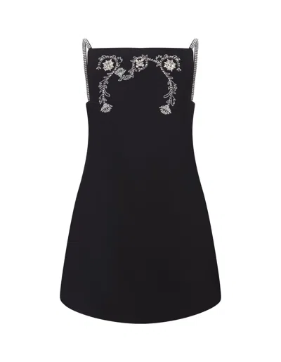 Rabanne Black Floral Mini Dress