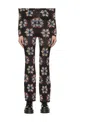 Rabanne Ssense Exclusive Black & Multicolor Jacquard Knit Capsule Flare Trousers In Black