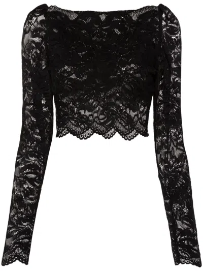 RABANNE LACE CROP BLOUSE - WOMEN'S - ELASTANE/POLYAMIDE