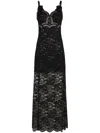 Rabanne Black Lace Evening Dress