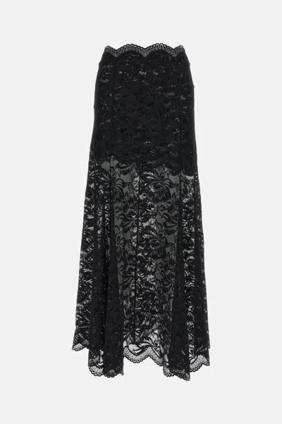 Rabanne Black Lace Maxi Skirt