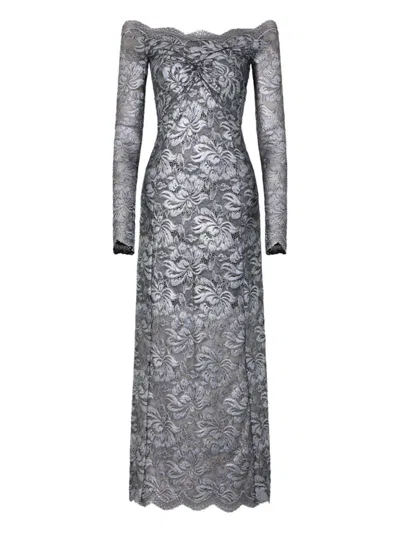 RABANNE BLACK LACED MAXI DRESS