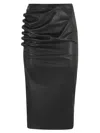 Rabanne Black Lambskin Skirts In Black