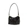Rabanne Black Leather Paco Shoulder Bag In Black