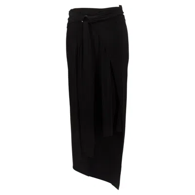 Rabanne Black Long Jersey Skirt