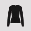 Rabanne Ruched Design Long Sleeves Top In Black