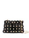Rabanne Nano Sparkler Shoulder Bag In M027 - Black Gold