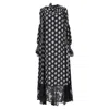 Rabanne Black Printed Long Dress