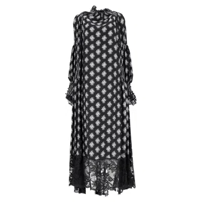Rabanne Black Printed Long Dress