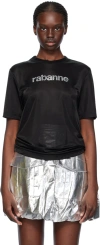 RABANNE BLACK RHINESTONE T-SHIRT