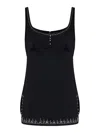 Rabanne Stud-embellishment Tank Top - Women's - Polyester In Black