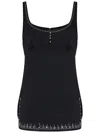 Rabanne Stud-embellishment Tank Top - Women's - Polyester In Black