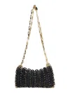 Rabanne Black Shoulder Bag With Two Chain-link Shoulder Straps And Logo Engraved Discs In Black