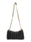 Rabanne Black Shoulder Bag With Two Chain-link Shoulder Straps And Logo Engraved Discs In Black