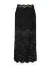 Rabanne Lace Cropped Midi Skirt In Black